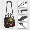 thumbnail image 3 of Goofa Butterfly Flower Plant Skull Pattern Lunch Bag ,Insulated Lunch Box, Small Leakproof Cooler Food Lunch Containers Reusable High Capacity Lunch Tote Bags, 3 of 8