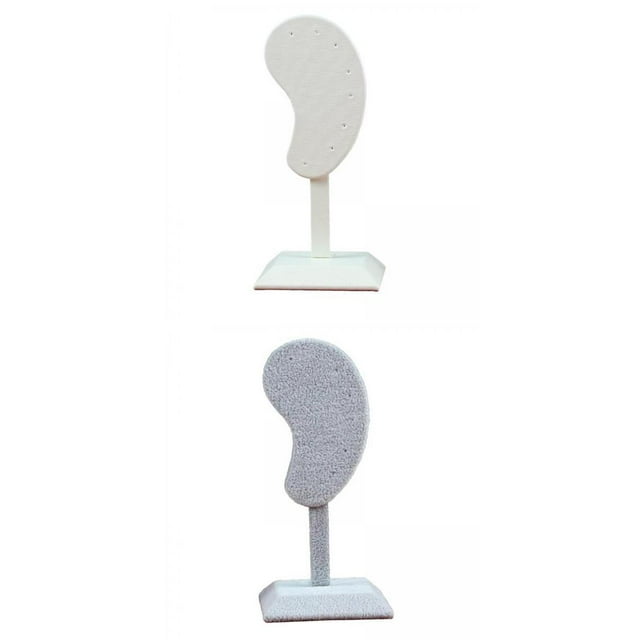 Soporte de exhibición de de 2 piezas Soporte de en forma de oreja multiusos 8 agujeros gris amarillento Zulema sostenedor del pendiente
