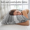 thumbnail image 5 of Grey White Boho Pillow Covers, Linen Long Throw Pillow Case, Vintage Ethnic Tribe Abstract Art Holiday Pillow Protector Decorative Cushion Cover for Living Room/Bedroom 20" x 26", 5 of 8