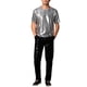 thumbnail image 2 of Camiseta de fiesta disco de manga corta para hombres con estampado animal metálico INSPIRE CHIC XL Plata, 2 of 6