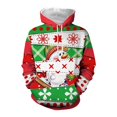 thumbnail image 5 of Sudadera con capucha navideña para hombre, con estampado 3D, con diseño festivo de Papá Noel, muñeco de nieve y vacaciones, informal, de gran tamaño, 5 of 5