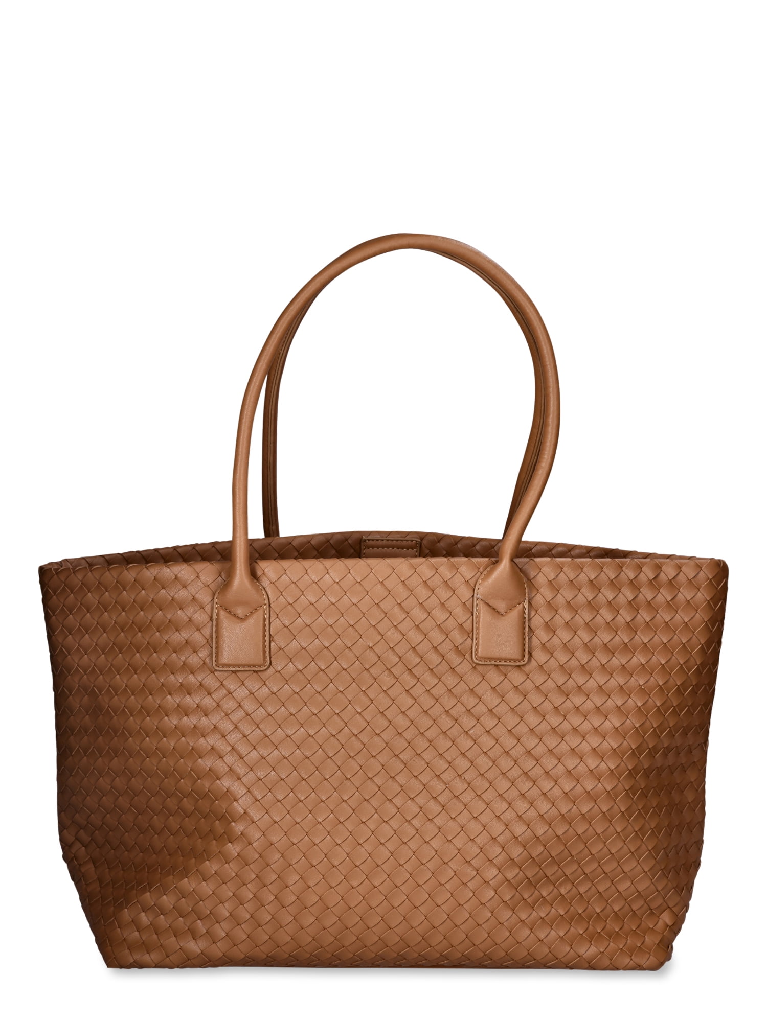 Logo woven tote bag