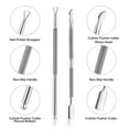 thumbnail image 2 of Cuticle Trimmer with Cuticle Pusher and Cutter, Professional Stainless Steel Nippers, Cutter Clippers, Cuticle Remover, Pedicure Manicure Tools for Fingernails and Toenails, Sliver, 2 of 5