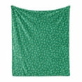 thumbnail image 1 of Gingko Soft Flannel Fleece Throw Blanket, Biloba Leaves Traditional Plants Chinese Leafage Woodland Spa Pattern, Cozy Plush for Indoor and Outdoor Use, 70" x 90", Teal and Pale Yellow, by Ambesonne, 1 of 6