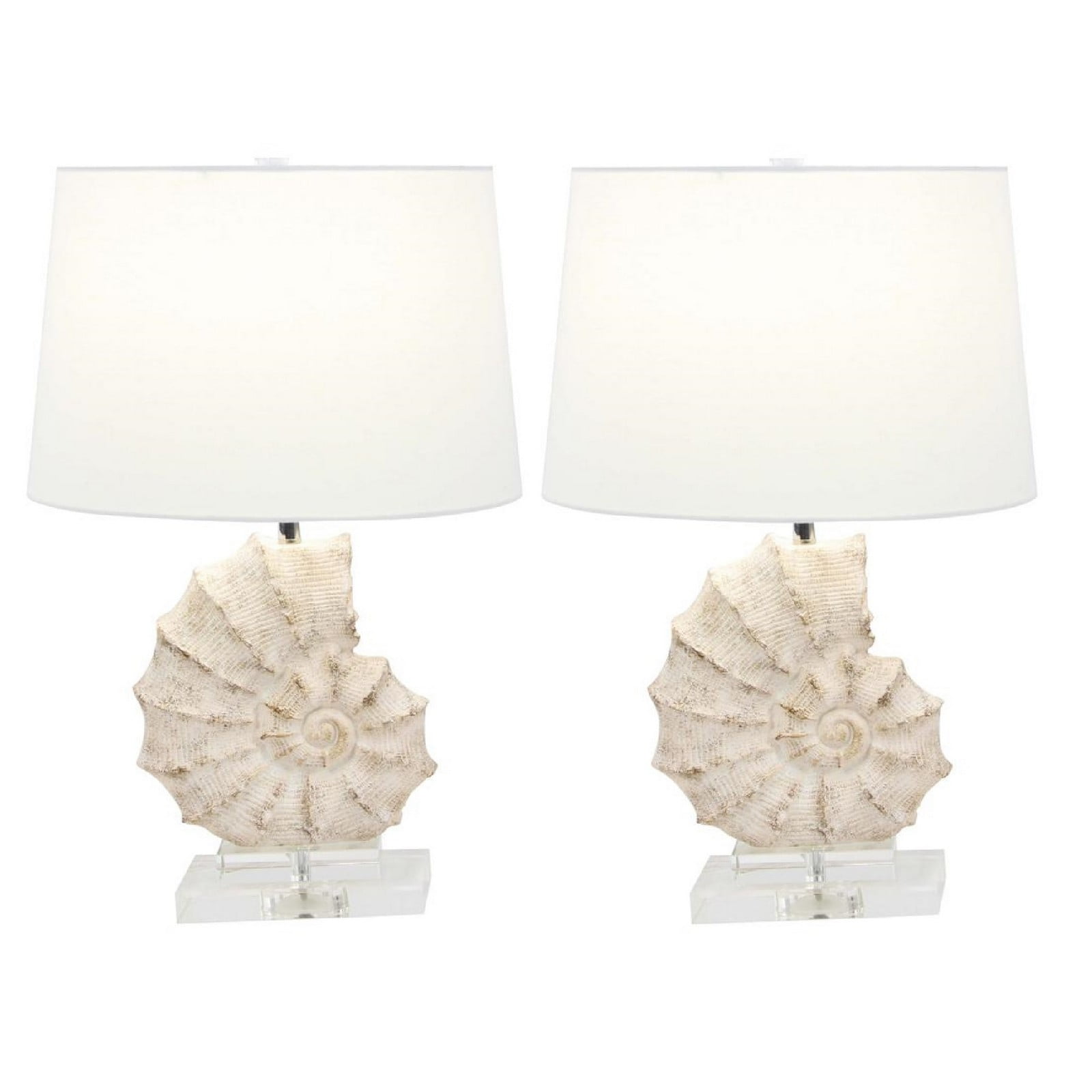 Urban Designs Coastal Sea Snail 24 Inch Table Lamp Set Of 2