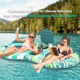 thumbnail image 5 of 5-in-1 Pool Floats Adult Heavy Duty River Tube, 2 Person Water Lounge Tanning Pool with Backrests, Built-in Cooler, Cup Holders, Deluxe Pool Toys for Summer Relaxation, 5 of 7