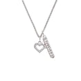 thumbnail image 2 of Delight Jewelry Silvertone Small Crystal Heart with Nurse Hat Silvertone Forever Bar Charm Necklace, 23", 2 of 4