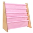 thumbnail image 2 of Wildkin Vegan Leather Original Sling Bookshelf - Natural Wood w/ Light Pink, 2 of 5