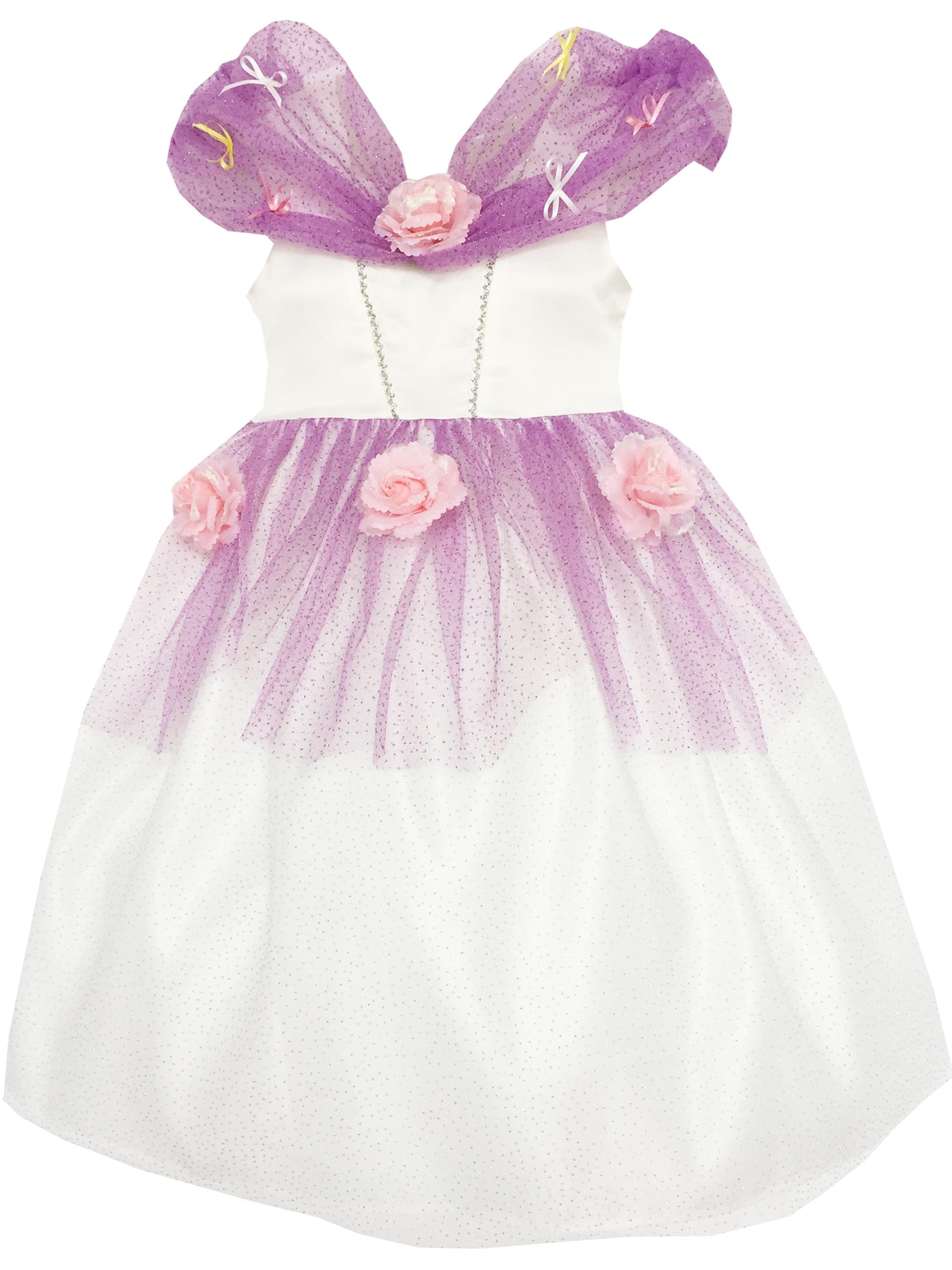 Flower Girl Dress Princess Rose Mesh Sequin Wedding Purple 7