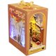 thumbnail image 1 of Kit de rincón de libros DIY de Ghojet, soporte de libros de madera 3D, rompecabezas con rincón de libros luminoso LED, kit de casa de muñecas, rincón de libros en miniatura de madera creativo, kits, 1 of 8