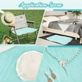 thumbnail image 4 of 2Pcs Plush Faux Fur Area Rug School Locker Rugs 12 x 12 Mini Square Fluffy Area Carpet with Non Slip Backing Sky Blue Sheepskin Furry Plush Cushion for Jewelry Photography Seat Pad Mat, 4 of 8