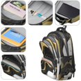 thumbnail image 4 of Black White and Gold Marble Backpack for School,Cute School Bag,Schoolbag with Adjustable Shoulder Straps & Padded Back,16.9 Inch, 4 of 5