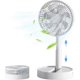 thumbnail image 1 of Foldable Table Fan and Stand Fan, 3600mAh Rechargeable, 4 Adjustable Speeds USB Portable Desk Fan for Home, Office and Travel, White, 1 of 5