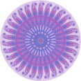 thumbnail image 1 of Ahgly Company Machine Washable Indoor Round Transitional Mauve Purple Area Rugs, 6' Round, 1 of 1