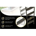 thumbnail image 4 of Stromberg Carlson Interior Bunk Ladder, KD, RV Bunk Ladder, Bunk Bed Ladder with Injection Molded Treads, Hooks and Mounting Hardware Included, can be Used as Dorm Loft Ladder - Black 60", 4 of 6