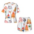 thumbnail image 5 of Easygdp Gnome Camping Women's Pajama Set,Sleepwear with Buttoned Top and Elastic Waist Shorts, Ideal for Lounging, Yoga, Beach, and Casual Wear-4X-Large, 5 of 8