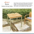 thumbnail image 4 of Lagoon Russ Brown Rattan Dinning Table With Aluminum Tube 7022N3-D2LGS, 4 of 4