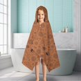 thumbnail image 6 of Orange Occult Pattern Hooded Bath Towel，50"x30" for Ages 3 To 12 Kids, Quick Dry Lightweight Soft Microfiber Hood Beach Towel Cover Up for Kids, 6 of 7