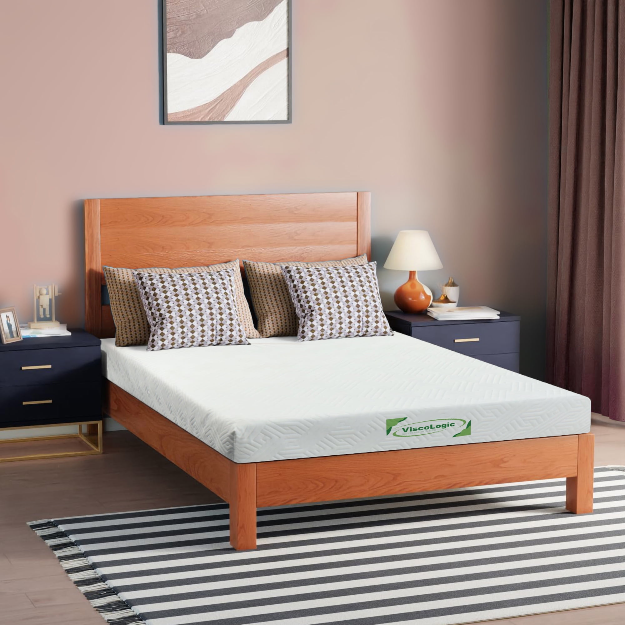 ViscoLogic 5" Twin Mattress in a Box, Kids Adult Tight Top Medium Comfort Reversible Resilience Foam