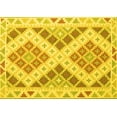 thumbnail image 1 of Ahgly Company Machine Washable Indoor Rectangle Southwestern Yellow Country Area Rugs, 7' x 10', 1 of 4