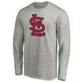 thumbnail image 2 of Men's Heather Gray St. Louis Cardinals Official Team Logo Long Sleeve T-Shirt, 2 of 3
