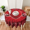 thumbnail image 4 of Valentine Heart Pattern Tablecloth 60 Inch Round Valentine''s Day Red Black Rose Tablecloths Washable Tablecloth for Party Holiday Kitchen Dining Room Indoor Outdoor Decoration, 4 of 6