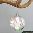 thumbnail image 3 of 12X Clear Iridescent Glass Baubles Balls Christmas Tree Ornament Diy Decor, 3 of 8