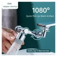 thumbnail image 3 of 1080 Degree Universal Extension Faucet Washbasin Tap Splash Aerator Splash Filter Faucet Faucet Adaptor Rotary Robot Arm Faucets, 3 of 9