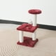 thumbnail image 5 of Árbol rascador moderno para gatos con poste de sisal integrado, diseño que ahorra espacio, estructura metálica plegable, base de madera de 2 niveles, ideal para el dormitorio.,Wsvlmg, 5 of 8