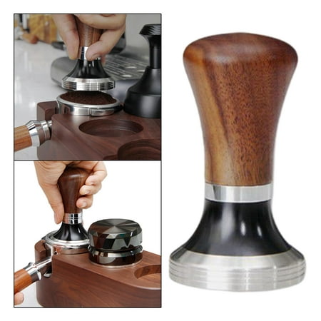 

Stainless Steel Coffee Tamper Wooden Handle Accessories Leveler Tool Pressing 51/58mm Coffee Distributor for Coffee Maker Coffee Machine - Diameter 51mm