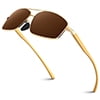 Gold Frame Brown Lens