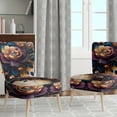 thumbnail image 2 of Designart "Rose Design in Night Shades V" Chaise d'Appoint Rembourrée Rose Rouge - Fauteuil Traditionnel pour Chambre, 2 of 7