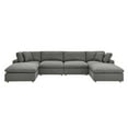 thumbnail image 1 of Modway Commix 6-Piece Down Filled Overstuffed Sectional Sofa in Gray, 1 of 5