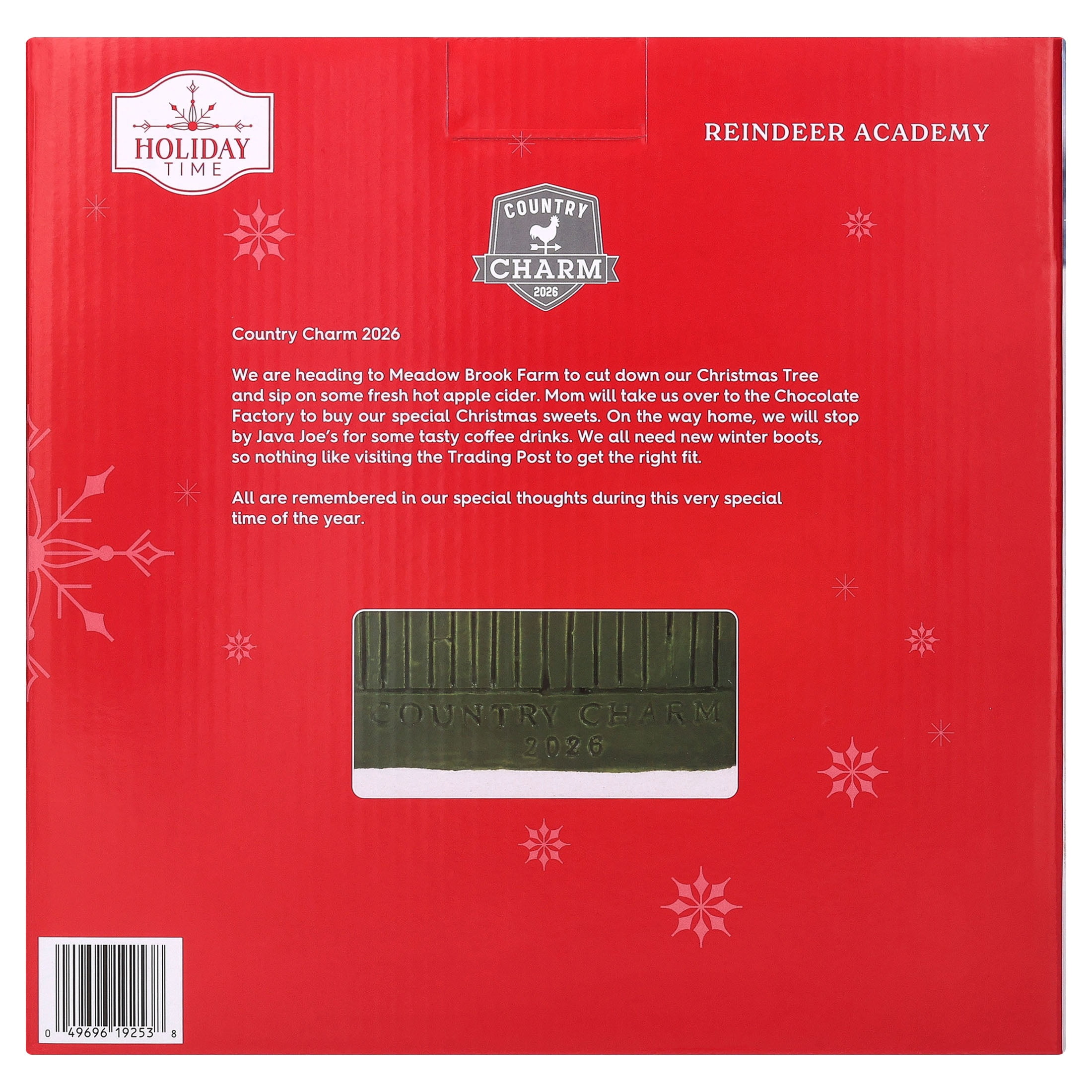 Light-Up Porcelain Reindeer Academy Christmas Village Building, Multicolor, 8", by Holiday Time