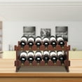 Veryke 2Tier Wine Rack, P2 MDF 12 Bottles Stackable Wine Bottle Storage Rack for Counters