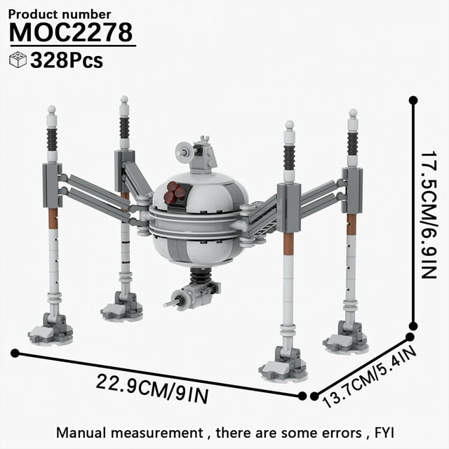 MOOXI Most Complete Space Wars Droid Spider Bot Sentry Adult Building Block Set MOC Brick Model Kit DIY Diorama Toy For Boy Gift,MOC2278
