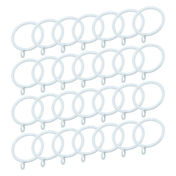 28 PCS Anillos para Barra de Cortina con Ojales de 1.5 Pulgadas Blancos
