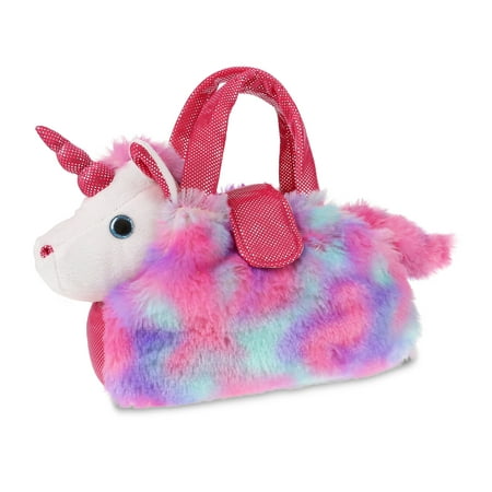 Dollibu Cotton Candy Pink Unicorn Soft Plush Purse Pet Carrier Stuffed Animal