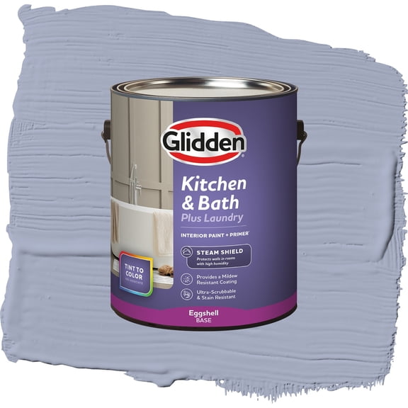 Glidden Glidden Kitchen Bath and Laundry Lilac Time / Purple, Eggshell Interior Paint with Primer, 1 Gallon