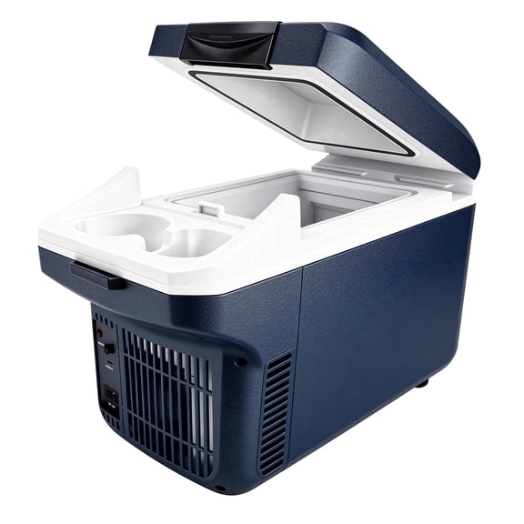 IceBlue 8L car refrigerator(9V type-C/12V DC), Dual Temperature (Cold and Hot), compact Mini Fridge for Camping, Travel, Truck, Home, Fishing, RV and Outdoor, with Shoulder Strap