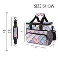 thumbnail image 3 of FORMRS Insulated Cooler Bag 24 Cans Capacity Soft Leakproof Lunch Box with Side Pockets, Pink Art Pattern, 3 of 7