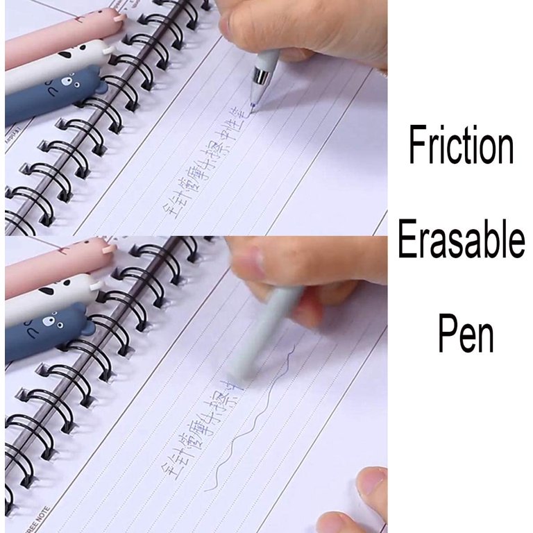 24pcs Cute Washable Erasable Pens Funny Pig Cat Panda Bear Kawaii Ballpoint  Back to School Anime Gel Pen Rollerball Stationery