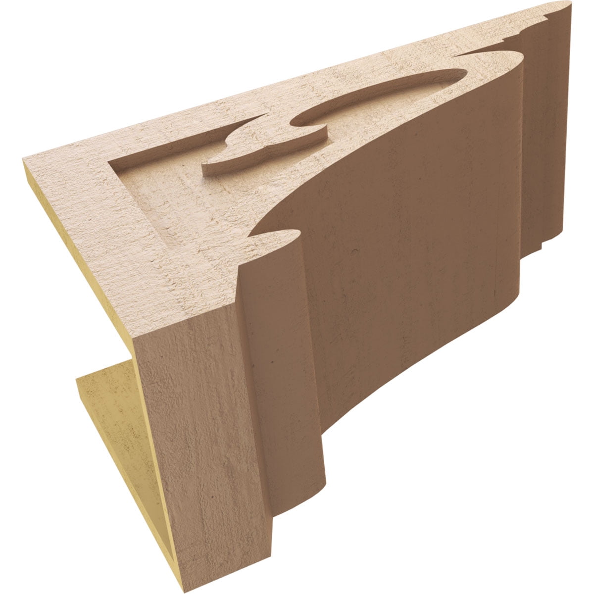 11"W x 22"D x 11"H Wide Mayflower Rough Cedar Woodgrain TimberThane Corbel, Primed Tan