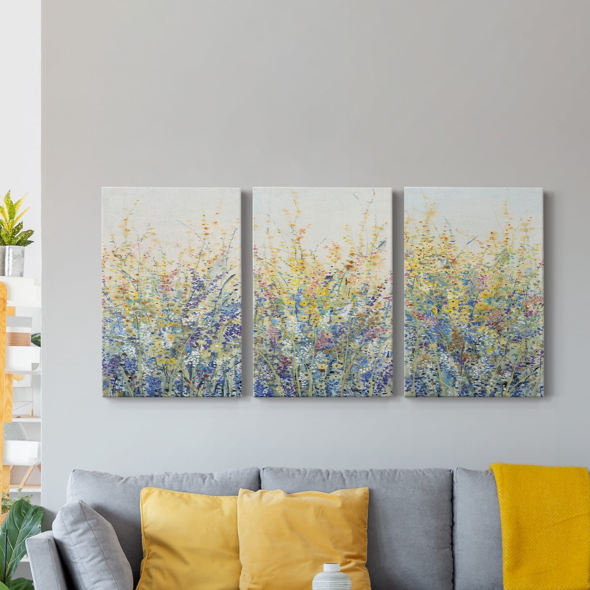 Wildflower Panel I Premium Gallery Wrapped Canvas - Ready to Hang - 40 x 60 Each