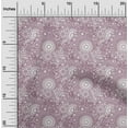 thumbnail image 1 of oneOone Cotton Poplin Twill Eggplant Purple Fabric Floral Mandala Artistic Craft Projects Decor Fabric Printed By The Yard 56 Inch Wide, 1 of 1