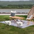 thumbnail image 7 of Folding Camping Stool with Side Pocket & Carry Bag, 12.9" Portable Fishing Camp Stool, Collapsible Camping Foot Rest, Camping Chairs Seat Lightweight for Adults Outdoor (White), 7 of 7