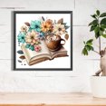 thumbnail image 3 of 5D DIY taladro redondo completo pintura de diamante libros café kit decoración del hogar 40x40cm JShteea El nuevo, 3 of 9