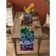 thumbnail image 4 of Table Runner 36 Inch Long - Abstract Colorful Wood GrainDecorative Table Scarf,Black Purple Animal FootprintsDining Table Runners for Wedding Party Kitchen Dining Tables, 4 of 7