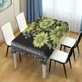thumbnail image 4 of Yayeee Tablecloths 54" x 72" Rectangle Wrinkle Resistant Party Table Cover, Green Flowers, 4 of 8