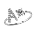 thumbnail image 1 of Jumpingount Anillo abierto con letras mayúsculas, anillos de compromiso elegantes para interiores y exteriores, viajes, compras, joyería, Type1 NO1, 1 of 6